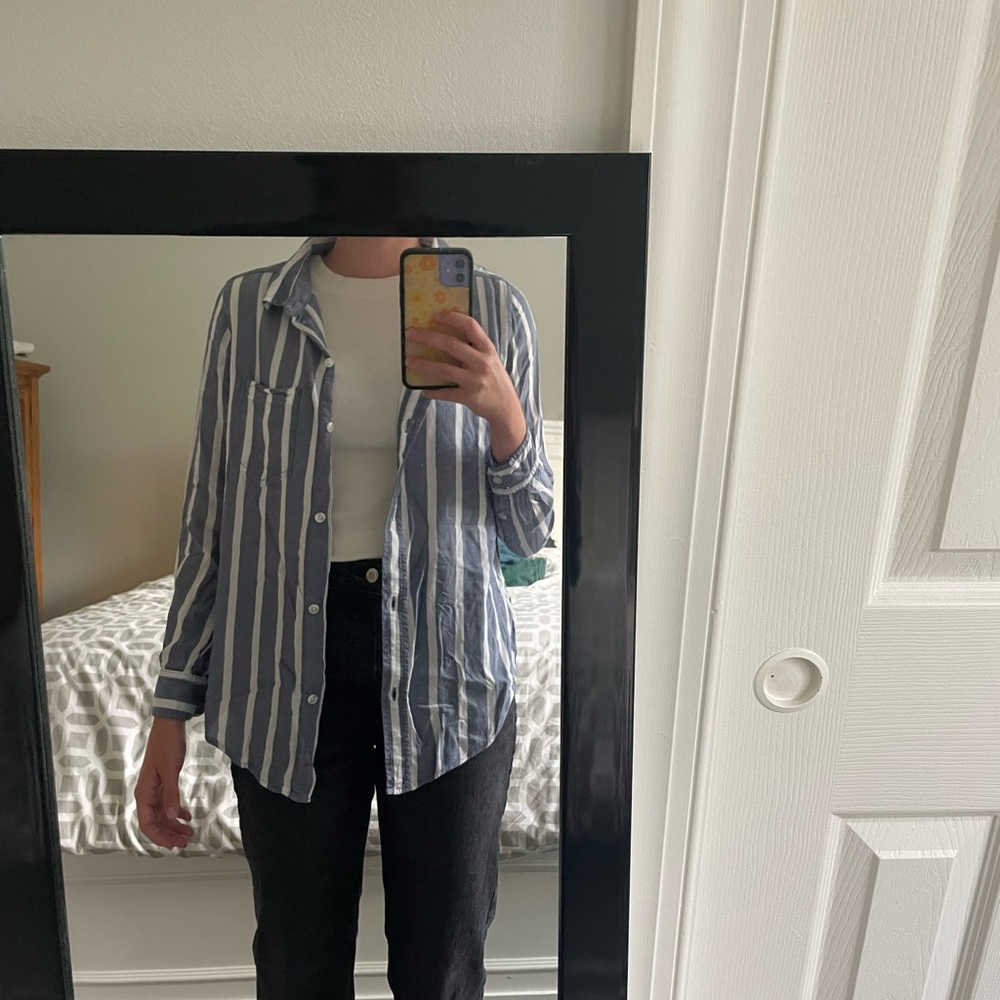 American Eagle Button Down Oversized Blouse (Extr… - image 1